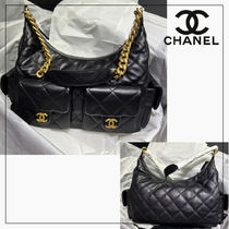 クール 大容量♪ブラック 25C【CHANEL】ラージ ホーボー バッグ