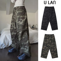 【U LAN】Coil Camo Snap Parachute Pants