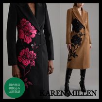 国内発・関税込!! KAREN MILLEN*花柄ウールチェスターコート