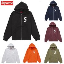 【Supreme】Sロゴ ジップアップ スウェット フード パーカー