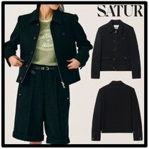 ★送料・関税込★SATUR★Aachen Wool Blend Collar Tweed Jacket