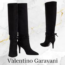 VALENTINO GARAVANI☆Rockstud スエード ニーハイ ロングブーツ