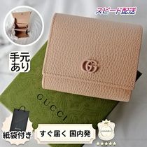 【完売必至】グッチ 同色ロゴ♪コインケース付き折りたたみ財布