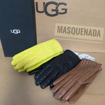 sale!国内即発送☆UGG　Leather Quilted Logo Glove