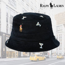 人気【Ralph Lauren】Embroidered コーデュロイ バケット ハット