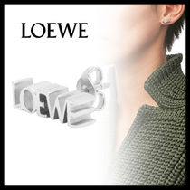 LOEWE スターリングシルバーのシングル グラフィック イヤリング