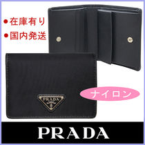 【国内即発】PRADA 二つ折り財布 テスート 黒 三角ロゴ 1MV204