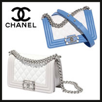 【25C・爽やかカラー☆】BOY CHANEL スモール ハンドバッグ