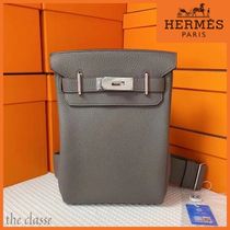 【上質感♪】HERMES メンズバッグ Hac a dos グリメイヤー/S金具