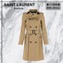 Saint Laurent トレンチコート VIP価格◆ダブルブレスト ベルト付き トレンチコート