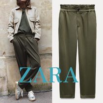 【ZARA】ストレッチウエストバンド ペーパーバッグパンツ