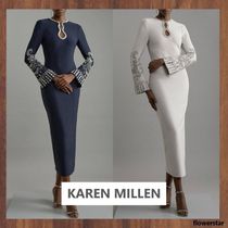 【KAREN MILLEN】ニット クリスタル ミディドレス（送料込み)