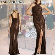 【TADASHI SHOJI】ジェサメタリッククロスドレープホルター