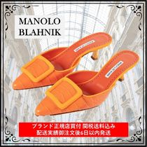 Manolo Blahnik maysalebi カーフレザー ミュール 関税/送料込み