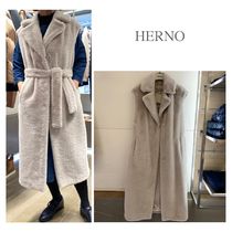 関税込★HERNO★2024-25AW★フェイクミンクファーロングジレ