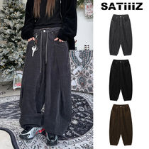 【SATIIIZ】Levid Corduroy Fold Balloon Pants