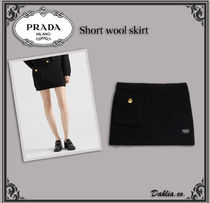 ♢美シルエット【PRADA】Short wool skirt