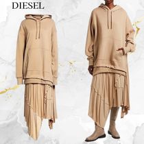 DIESEL☆フード付き ひざ丈 アシンメトリー ワンピース