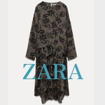 【ZARA】プリント柄フリルワンピース ZW COLLECTION 0067/172