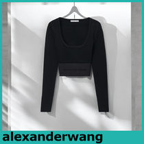 ★alexanderwang直営店★ロゴ ウエストバンドクロップドトップス