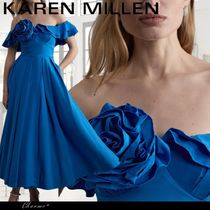 KAREN MILLEN ロングドレス  ワンピース 花モチーフ フレア