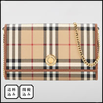 【関税込】BURBERRY チェックチェーン　HANNAHショルダーバッグ