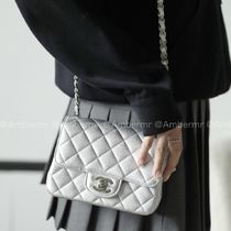 CHANEL CC_ミニフラップバッグ シルバーがかわいい♪