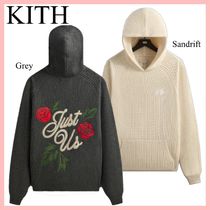 KITH ニット Miles フーディ Grey Sandrift 送料込み