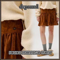 24AW人気ミニスカート【depound】Suede Shirring Skirt