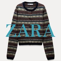 【ZARA】ジャカードニットカーディガン 5536/168