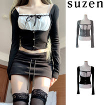 【suzen】Venela Ribbon Square Top