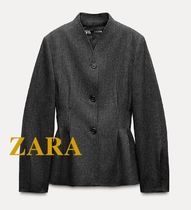 ☆ドイツ発*ZARA*新作*WOOLフィットブレザー/GREY☆