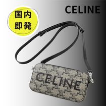 国内発関税込*CELINE*ホリゾンタルポーチ CELINEプリント入り