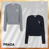 [PRADA]ロゴ入り ウールxカシミヤ セーター