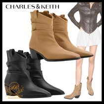 CHARLES＆KEITH サイドジップ プラットフォーム 厚底ブーツ