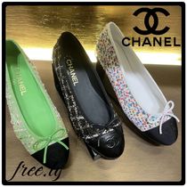 【お洒落なツイード素材☆】CHANEL　バレエシューズ