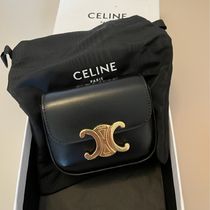 国内発送[CELINE]ミニ トリオンフ シャイニーカーフ ブラック