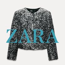 【ZARA】スパンコールブレザー 9842/610