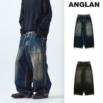 【ANGLAN】Brush Washing Fatigue Denim Pants