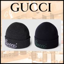 冬のトレンド♪【GUCCI】GUCCI エンブロイダリー ウールキャップ