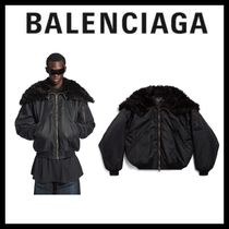 直営店BALENCIAGA* HOODED BOMBER フード付きボンバージャケット