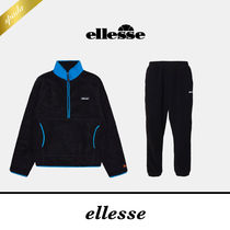 【ellesse】ロゴ フリース セットアップ ブラック / 送料無料