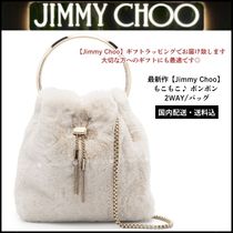 国内発【Jimmy Choo】最新作 もこもこ♪ ボンボン 2WAY/バッグ