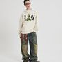 HOODHOOD デニム・ジーパン 【HOODHOOD】Multi Logo Applique Yellow Wash Denim Pants 2色(10)