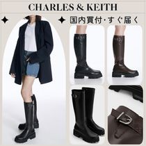 【すぐ届く】 CHARLES & KEITH 軽量 美脚 ロングブーツ