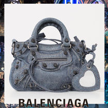 BALENCIAGA NEO CAGOLE スモール ハンドバッグ 2WAY ブルー