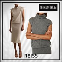 関税送料込み★REISS ニットウールカシミアブルゾンミディドレス