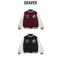 【GRAVER】24FW★ OF Bear Varsity Jacket