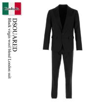 Dsquared Black Virgin Wool Blend London Suit