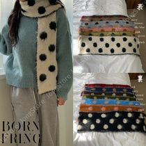 ＊韓国＊［BORNFRING］Dot Wool Muffler 7color